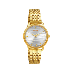 Sonata Gold Edit Silver Dial Women Watch With Stainless Steel Strap